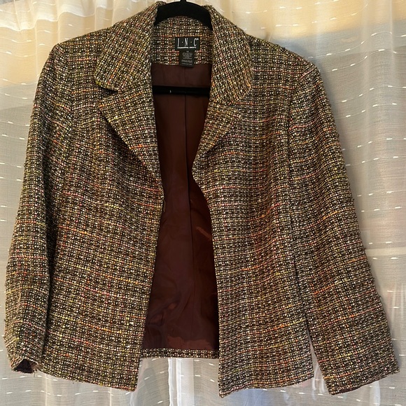 INC International Concepts Jackets & Blazers - INC International Concepts Brown Tweed Blazer